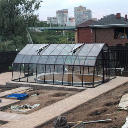 Теплица Рада Дунай под стекло | 3,5х4 м. Теплица Рада Дунай под стекло | 3,5х4 м.